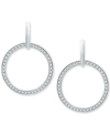 Giani Bernini Cubic Zirconia Circle Drop Earrings, Created For Macy's In Sterling Silver