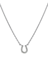GIANI BERNINI CUBIC ZIRCONIA HORSESHOE PENDANT NECKLACE IN 18K GOLD-PLATED STERLING SILVER, 16" + 2" EXTENDER, CRE