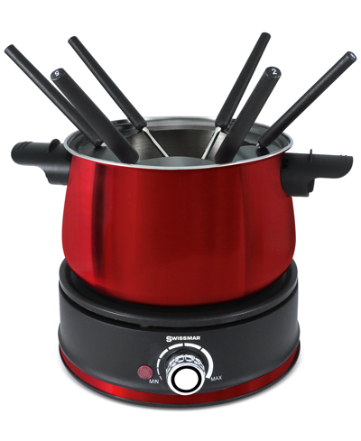 Swissmar Arolla Electric Fondue Set In Red
