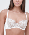 Skarlett Blue Entice Full Coverage Lingerie Underwire Bra 334143 In White/nylon