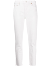 CITIZENS OF HUMANITY WHITE ELLA CROPPED SLIM JEANS