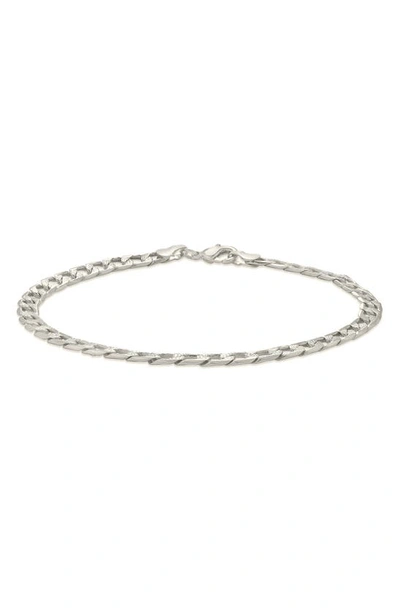Sterling Forever Exie Chain Anklet In Silver