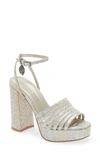 Kurt Geiger Pierra Platform Sandal In Open Grey