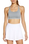 Zella Seamless Strappy Sports Bra In Grey Monument