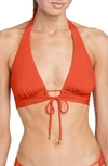 Robin Piccone Aubrey Halter Top In Persimmon