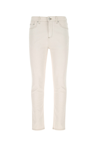 Burberry Off-white Straight-leg Jeans In Parchment