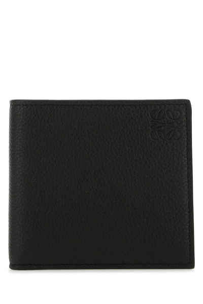 Loewe Men's Genuine Leather Wallet Credit Card Bifold In Black