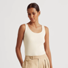 Ralph Lauren Cotton-blend Tank Top In Sport Pink