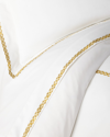 ROBERTO CAVALLI NEW GOLD PLAIN KING FITTED SHEET, WHITE