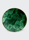 L'objet Malachite 24k Gold & Porcelain Charger & Cake Plate