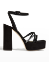 Giuseppe Zanotti Crystal Ankle-strap Platform Sandals In Black