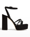 Giuseppe Zanotti Crystal Ankle-strap Platform Sandals In Nero