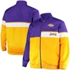 PROFILE PURPLE/GOLD LOS ANGELES LAKERS BIG & TALL PIECED BODY FULL-ZIP TRACK JACKET