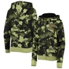 New Era Women's  Green Chicago Cubs 2022 Mlb Armed Forces Day Camo Full-zip Hoodie In Green