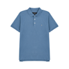 RAG & BONE INTERLOCK BLUE COTTON POLO SHIRT