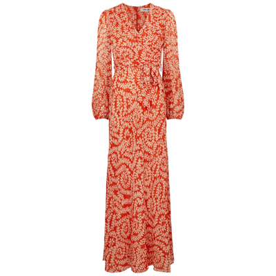 Diane Von Furstenberg Alaric Wrap-effect Printed Georgette Maxi Dress ...