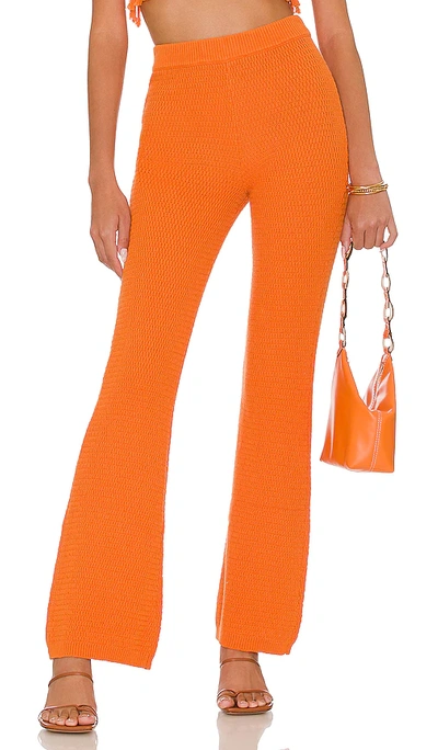 Lovers & Friends Devitta Knit Pant In Orange