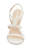 Stuart Weitzman Soiree 100 Leather Heeled Sandals In White