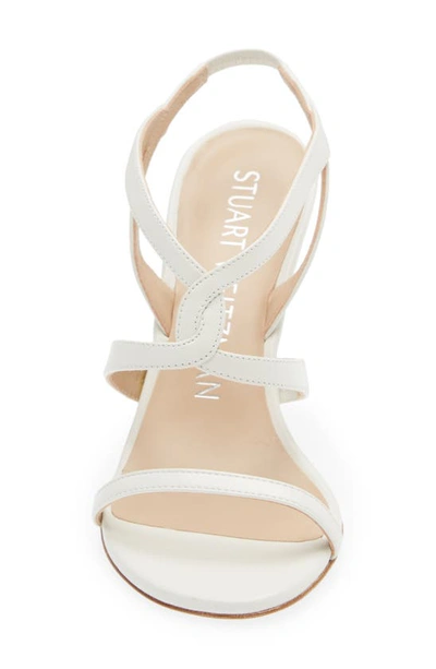 Stuart Weitzman Soiree 100 Leather Heeled Sandals In White