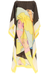 FENDI LONG SILK KAFTAN DRESS