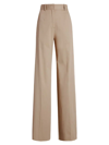 Another Tomorrow High-waisted Wide-leg Pants In Hazelnut