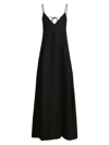 Another Tomorrow Seamed Slip Dress In Black