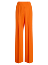 Another Tomorrow Relaxed Wide-leg Pants In Tangerine