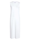 Another Tomorrow Sleeveless T-shirt Dress In White