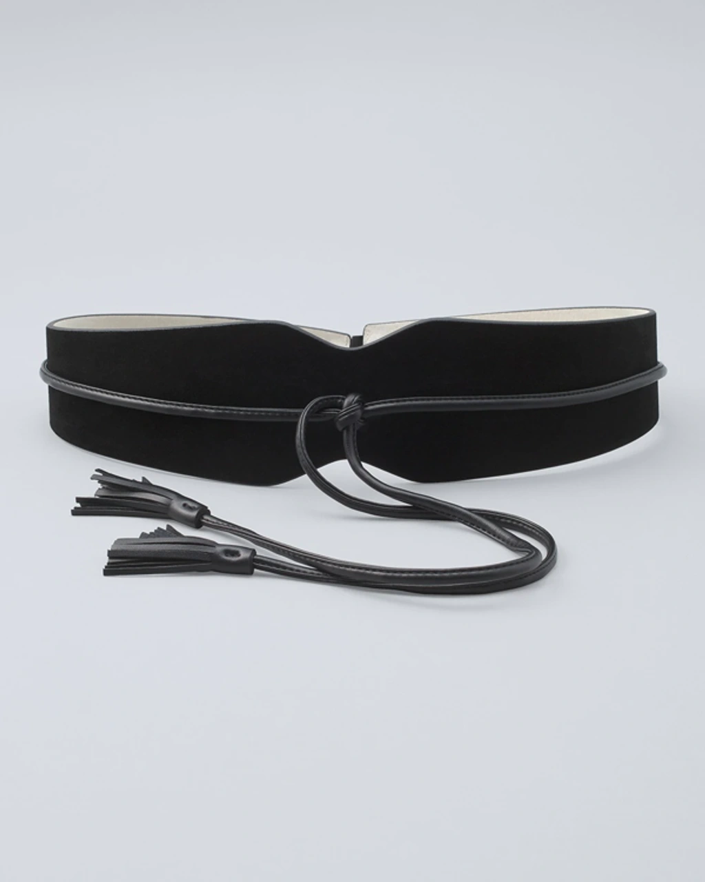 White House Black Market Fringed Suede Obi Belt - Size Small / Medium Suede Obi Belt | White House Black Market main image 4