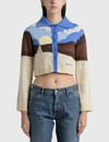 House Of Sunny On The Road Abstract-pattern Knitted Cardigan In Multicolor