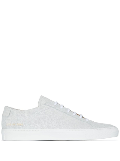 Common Projects Achilles Cracked Leather Low-top Sneakers In Grey