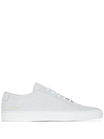 Common Projects Achilles Cracked Leather Low-top Sneakers In Cracked White