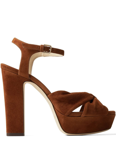 Jimmy Choo Heloise 120 In Braun