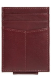 Nordstrom Liam Leather Money Clip Card Case In Burgundy