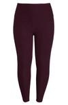 Beyond Yoga High Waist Midi Leggings In Fig Heather