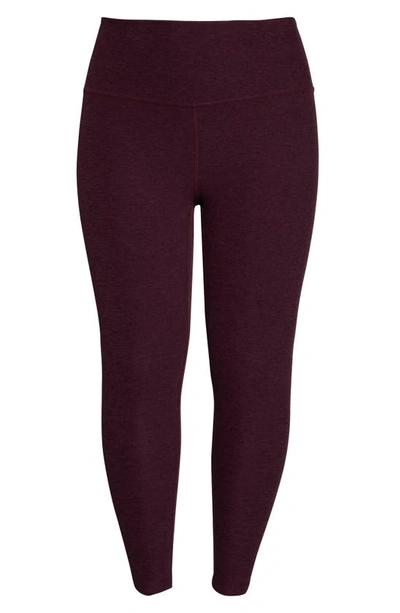 Beyond Yoga High Waist Midi Leggings In Fig Heather