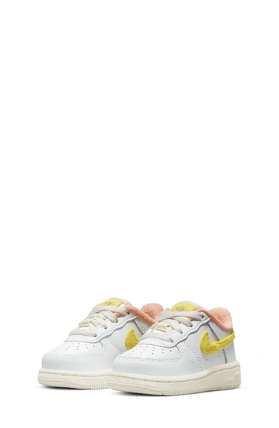 Nike Kids' Air Force 1 Lv8 Sneaker In White/ Yellow/ Phantom/ Pearl