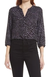 Nydj High/low Crepe Blouse In Lowell Jaguar