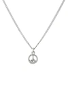 ALLSAINTS STERLING SILVER PEACE SIGN NECKLACE