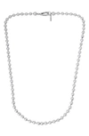 ALLSAINTS BEADSHOT STERLING SILVER BALL CHAIN NECKLACE