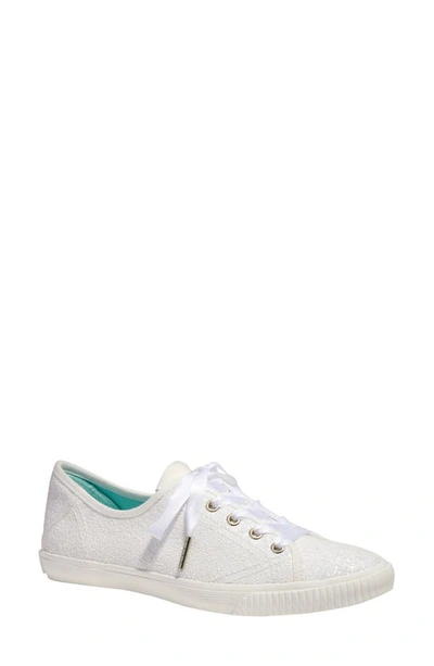 Kate Spade Trista Glitter Low-top Sneakers In Optic White
