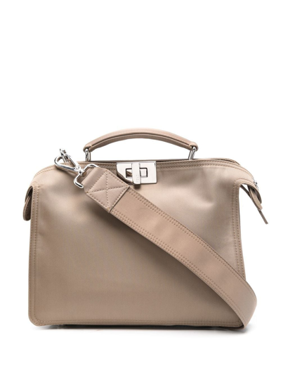 Fendi Peekaboo Tote Bag In Neutrals