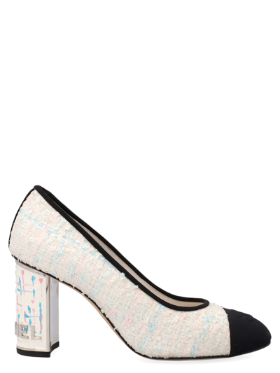 Pre-owned Chanel Shoe In Black, Multicolor, White