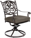 AGIO CHATEAU ALUMINUM OUTDOOR DINING SWIVEL ROCKER WITH OUTDOOR CUSHION, CREATED FOR MACY'S