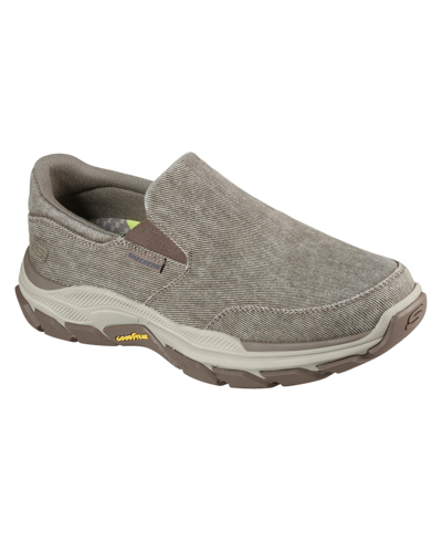 Skechers Men's Relaxed Fit- Respected - Fallston Slip-on Casual Sneakers From Finish Line In Taupe