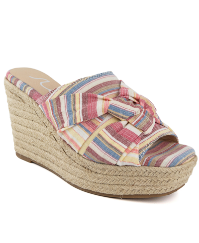 Sugar Women's Harlem Wedge Sandals Women's Shoes In Multi Beach Stripe