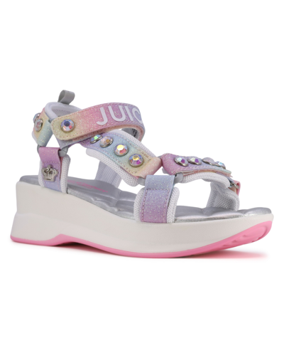 Juicy Couture Little Girls Del Ray Oaks Platform Sandals In Pastel Rainbow