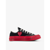 Comme Des Garçons X Converse Men's Play Chuck 70 Low-top Canvas Sneakers In Negro