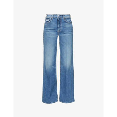Mother The Maven Wide-leg High-rise Stretch-denim Jeans In Je T'aime