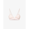 Wolford X Gcds Monogram-print Sports Bra In Pink Mono